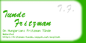 tunde fritzman business card